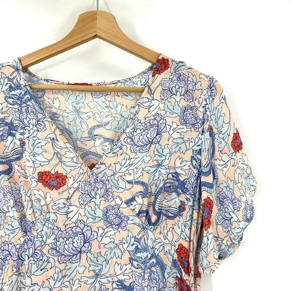 Roller Rabbit Issa Floral Midi Dress Sz S - Picture 8 of 9